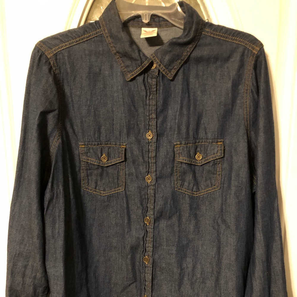 Denim shirt By Faded Glory Size 1X